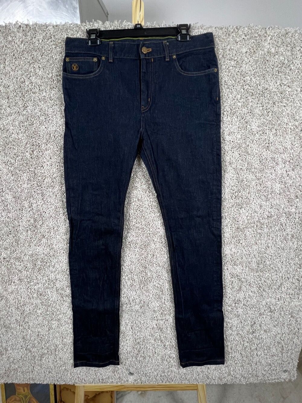 Louis Vuitton Men's Dark Blue Authentic Slim Jeans size 33 US